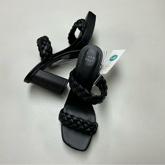 Women Black Tiana Mule Heels - A New Day Size: 8.5 - Picture 7 of 10